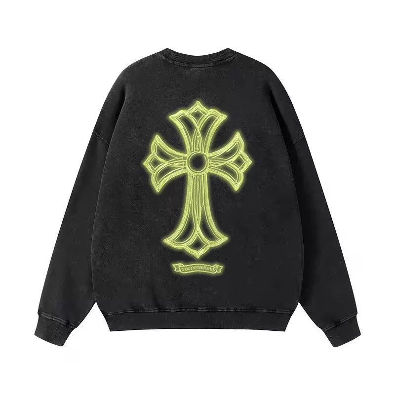Authentic Chrome Hearts Chrome Hearts Neon Cross Long Sleeve – front view