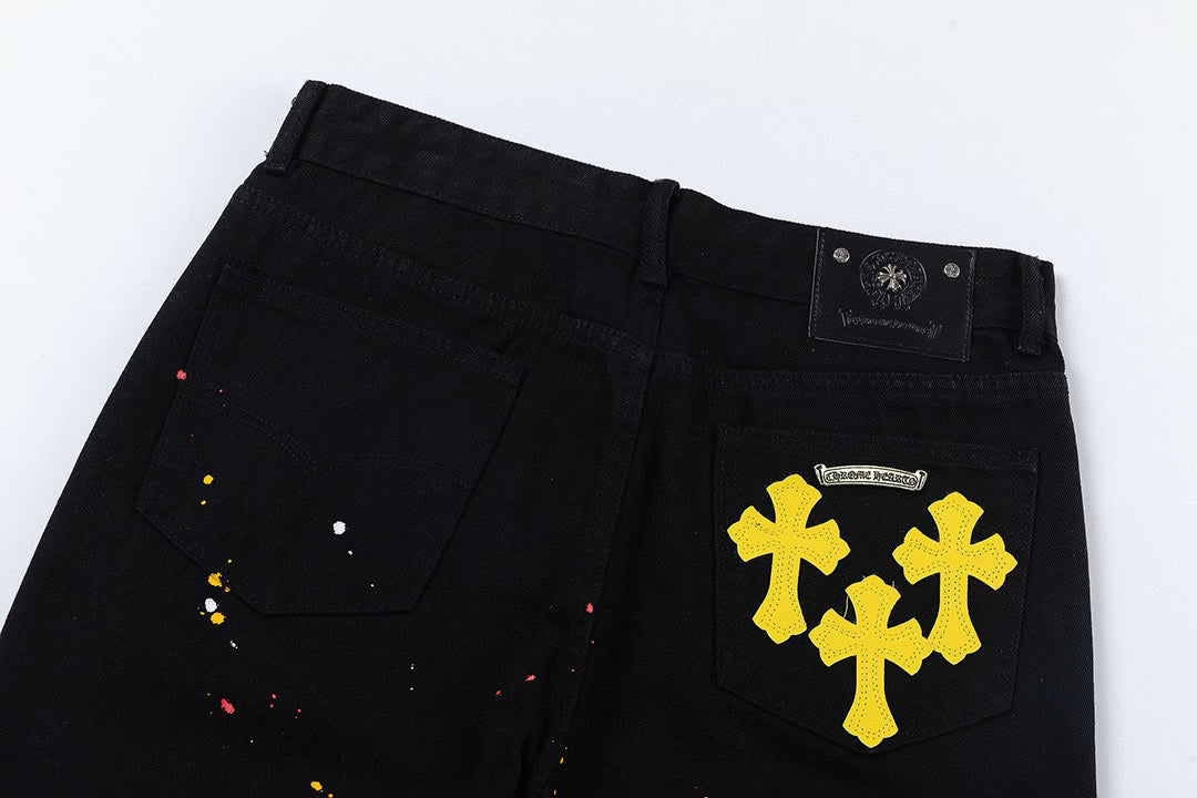 Authentic Chrome Hearts Chrome Hearts Denim Noise Jeans – front view