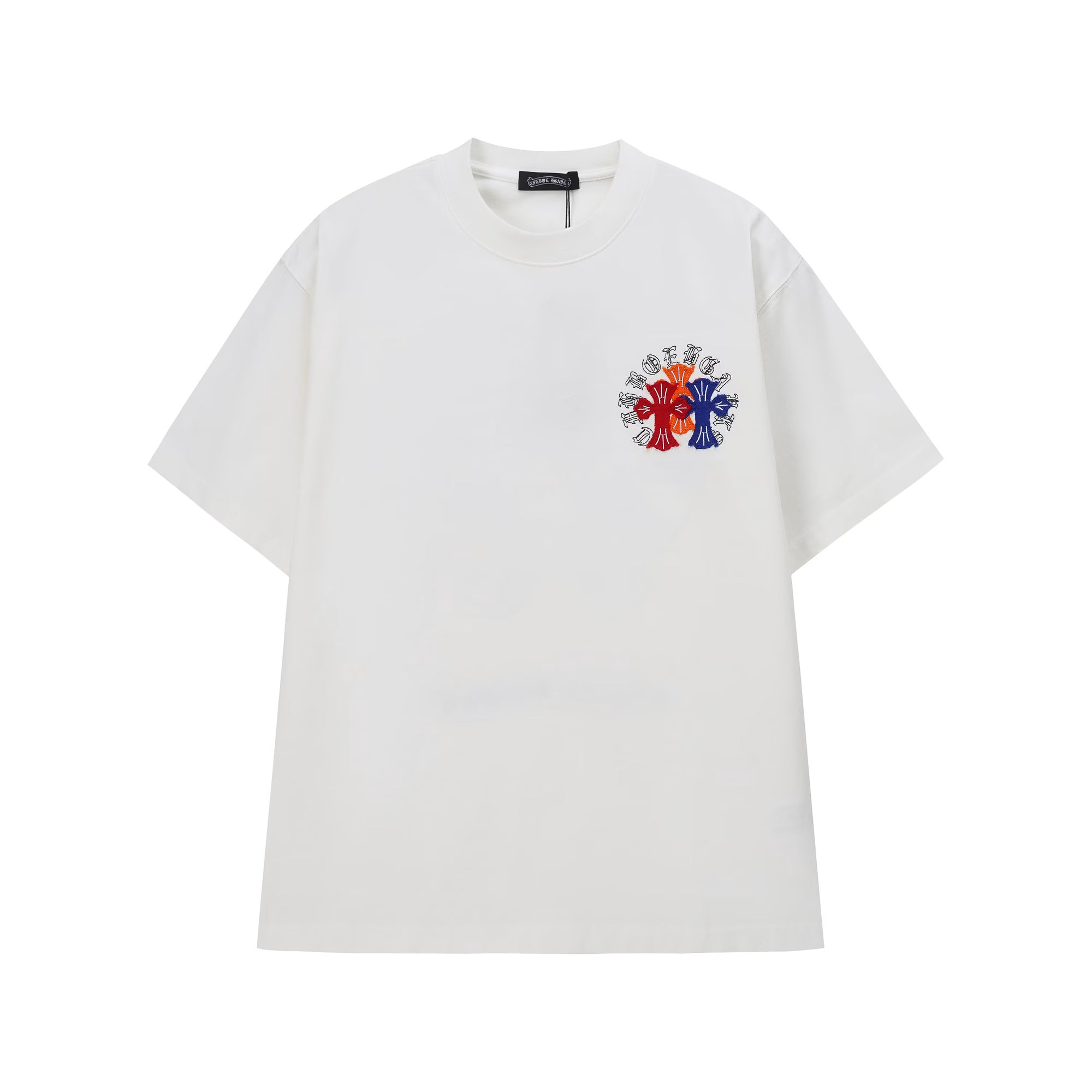 Authentic Chrome Hearts Chrome Hearts White Triple Cross Logo T-Shirt – front view