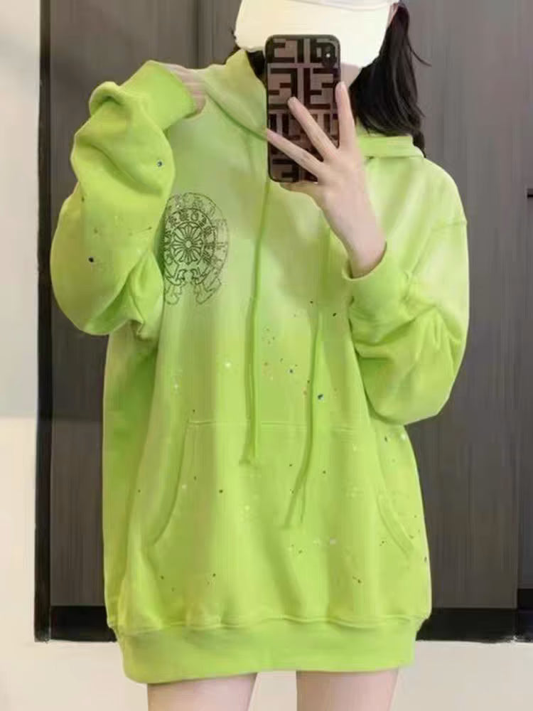 Authentic Chrome Hearts Women’s Chrome Hearts Hoodie Green – front view