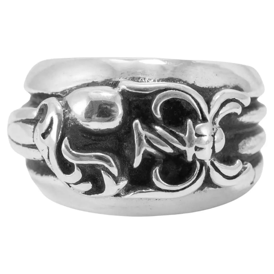 1995 Chrome Hearts Dagger Heart 925 Sterling Silver Band Ring - Chrome Hearts Ring (photo 2)