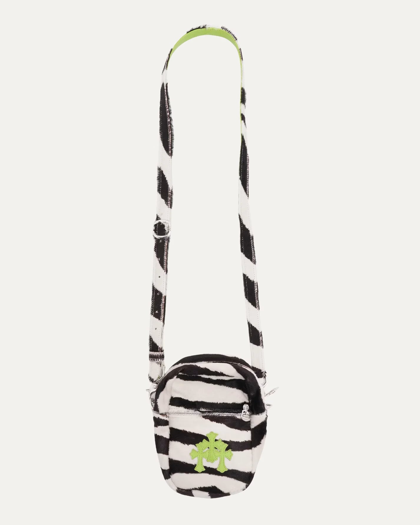 Authentic Chrome Hearts Chrome Hearts Pony Hair Taka Cross Body Bag – front view