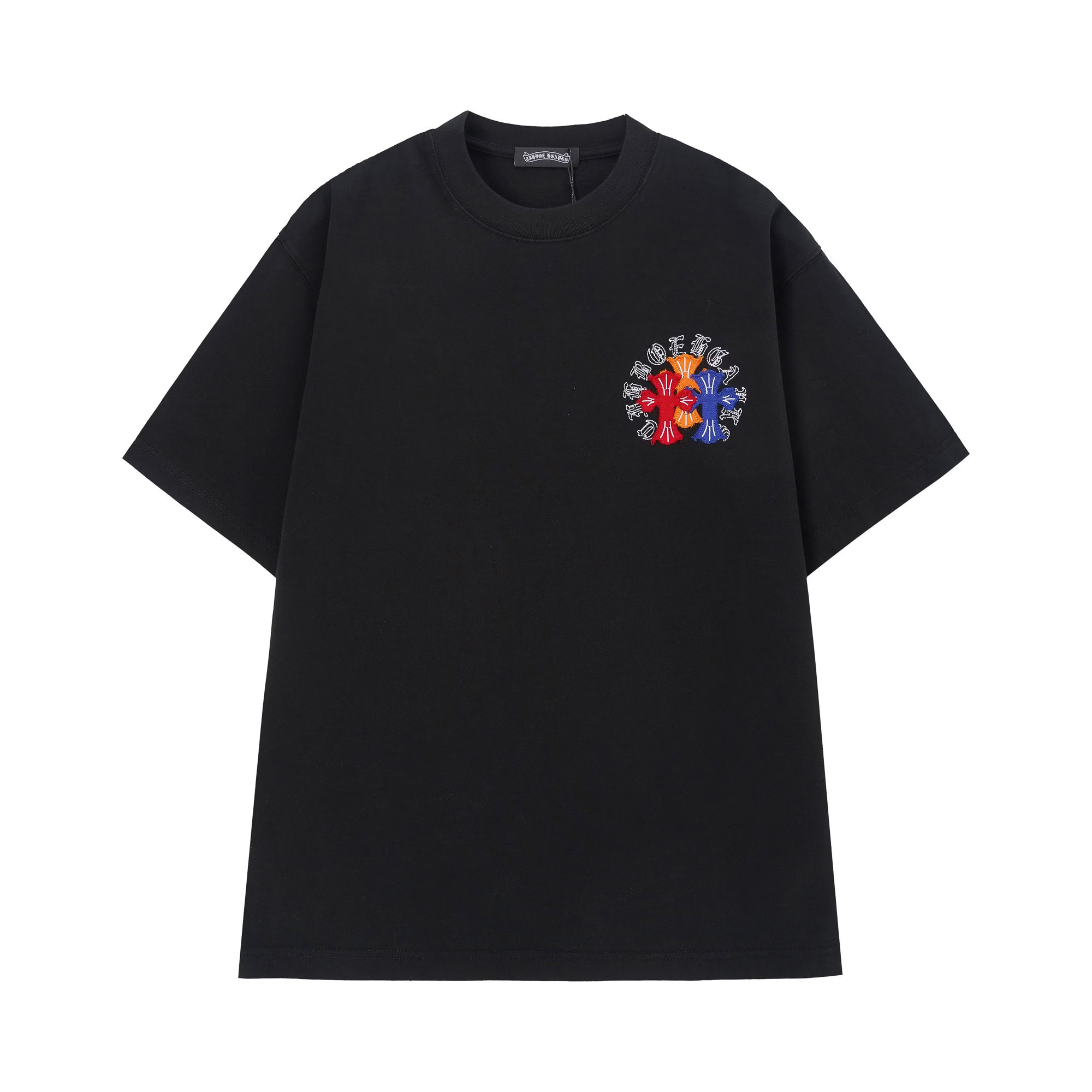 Authentic Chrome Hearts Chrome Hearts Black Triple Cross Logo T-Shirt – front view