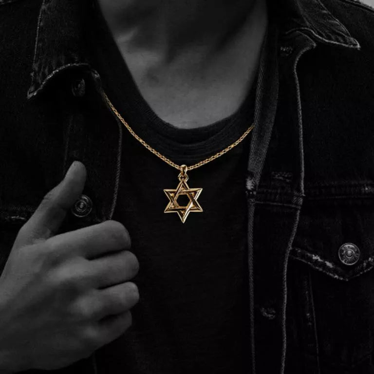 Authentic Chrome Hearts Chrome Hearts STAR OF DAVID PENDANT – front view