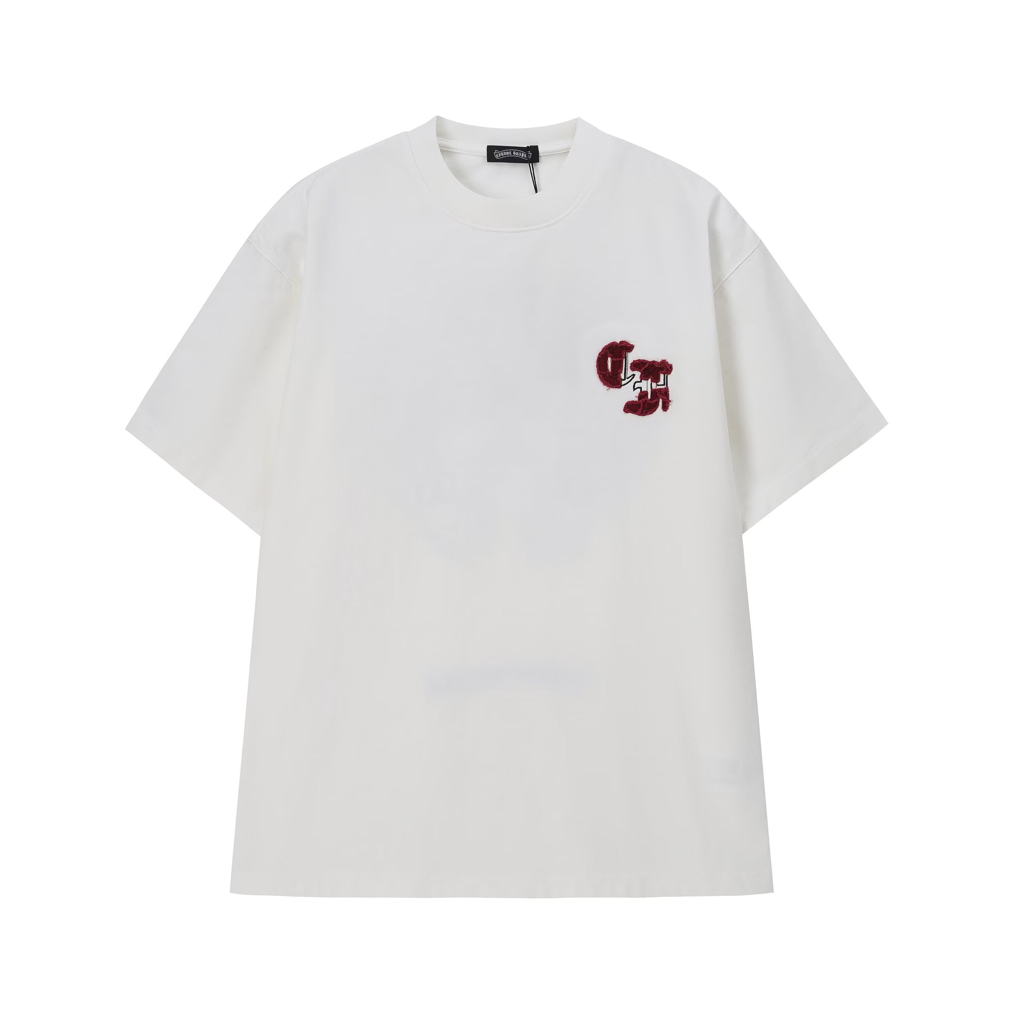 Authentic Chrome Hearts Chrome Hearts White Red Cross Logo T-Shirt – front view