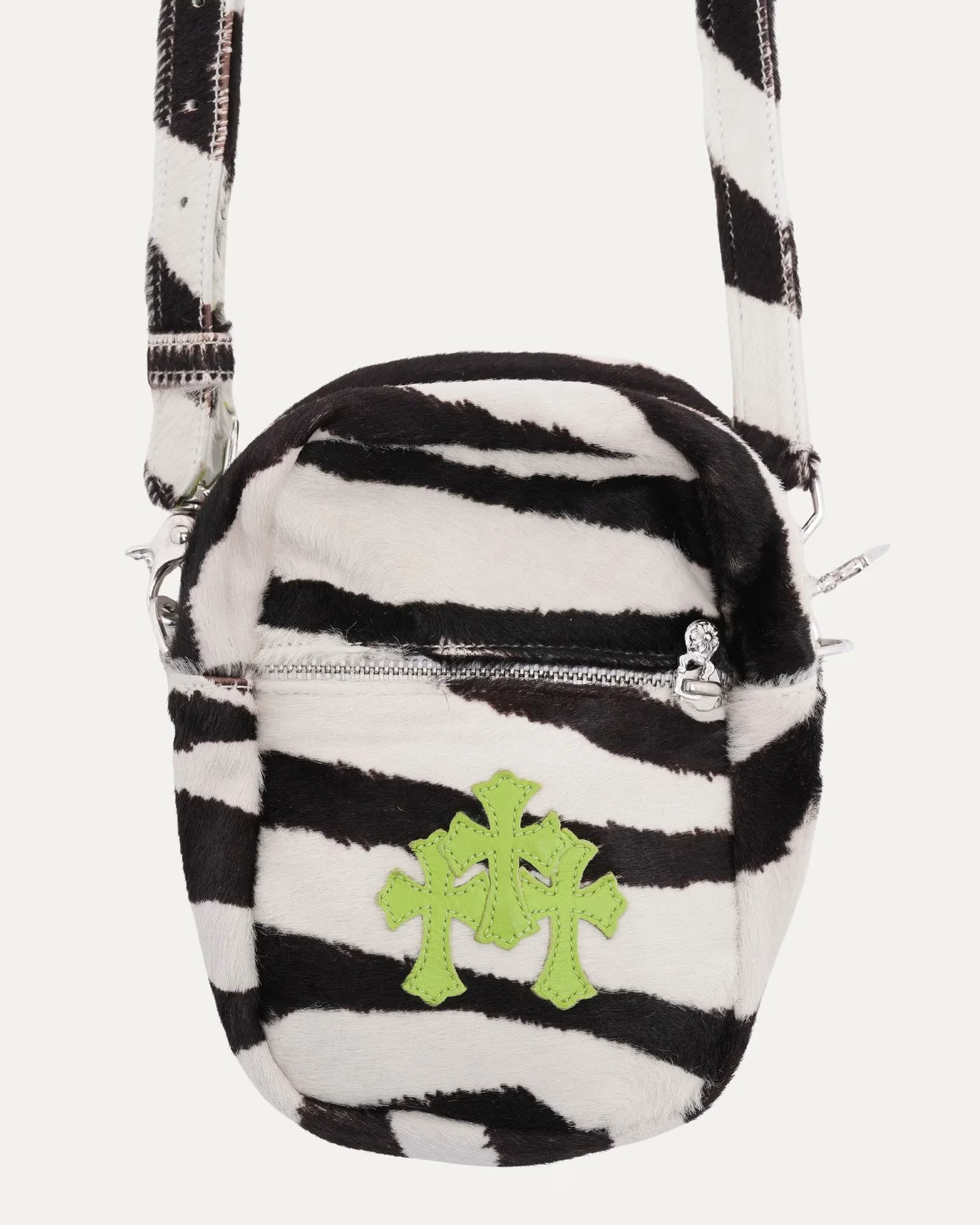 Authentic Chrome Hearts Chrome Hearts Pony Hair Taka Cross Body Bag – front view