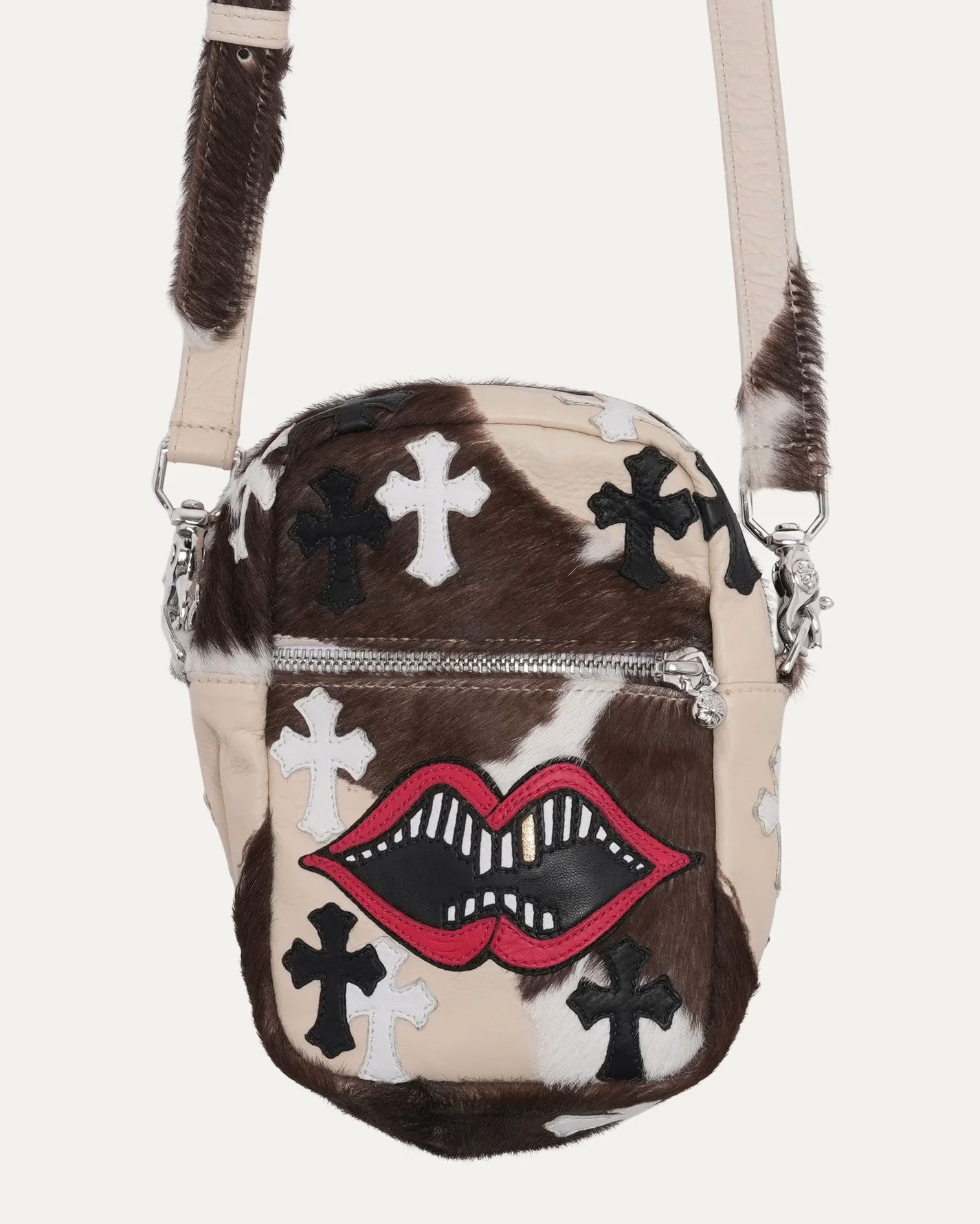 Authentic Chrome Hearts Chrome Hearts Matty Boy Chomper Cow Hide Taka Bag – front view