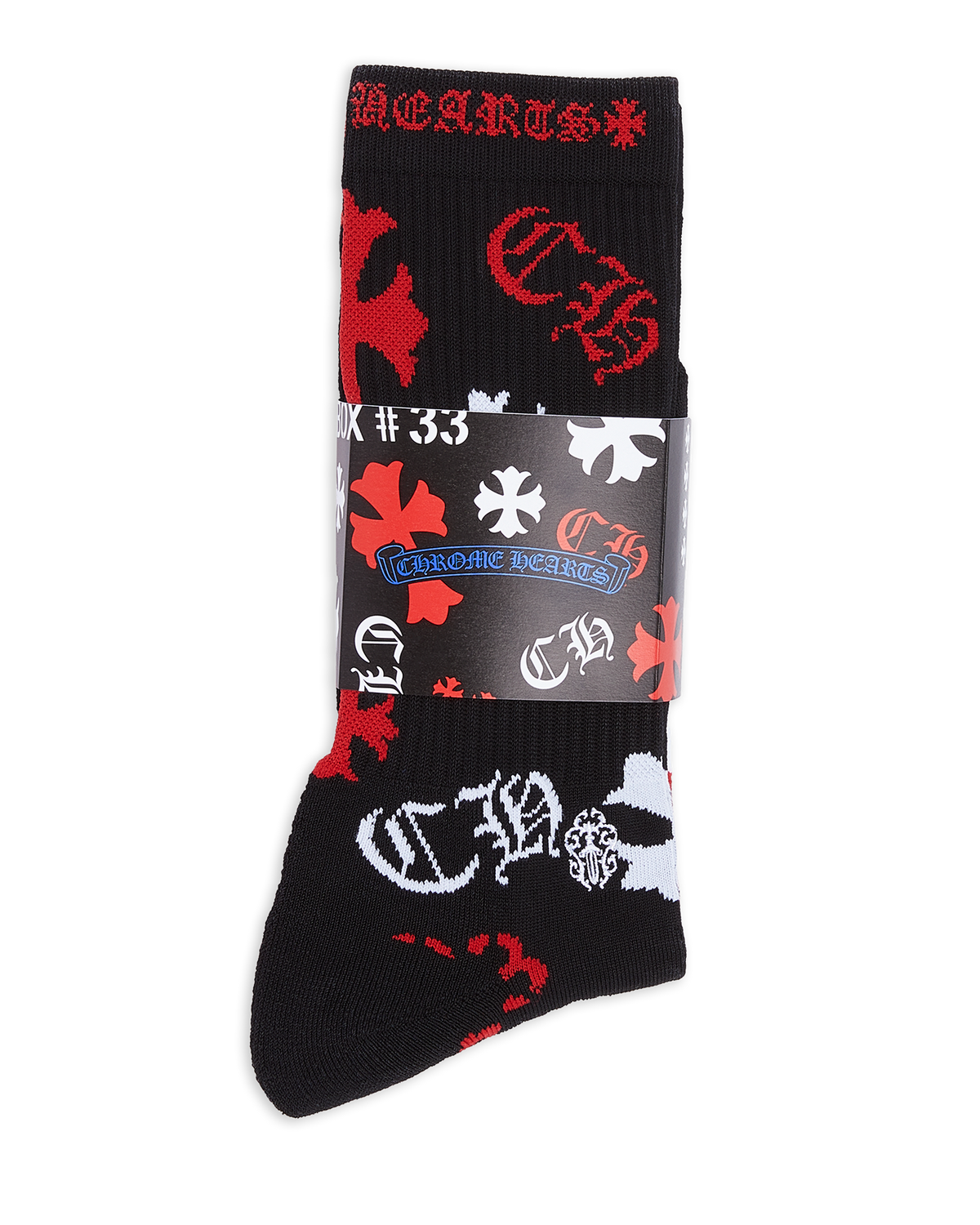 Authentic Chrome Hearts STENCIL SOCKS – front view
