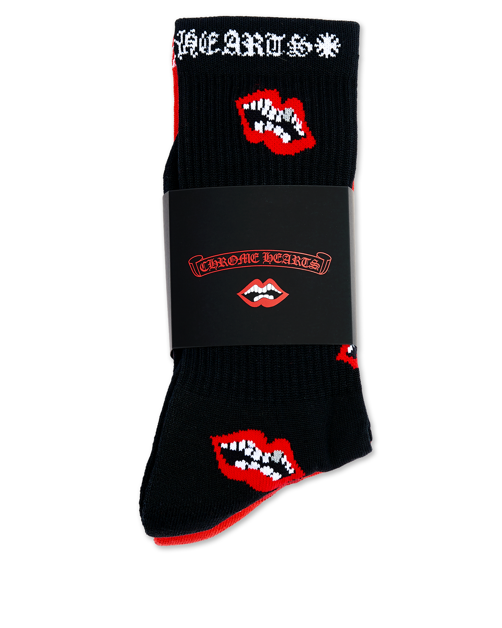 Authentic Chrome Hearts CHOMPER SOCKS – socks detail close-up