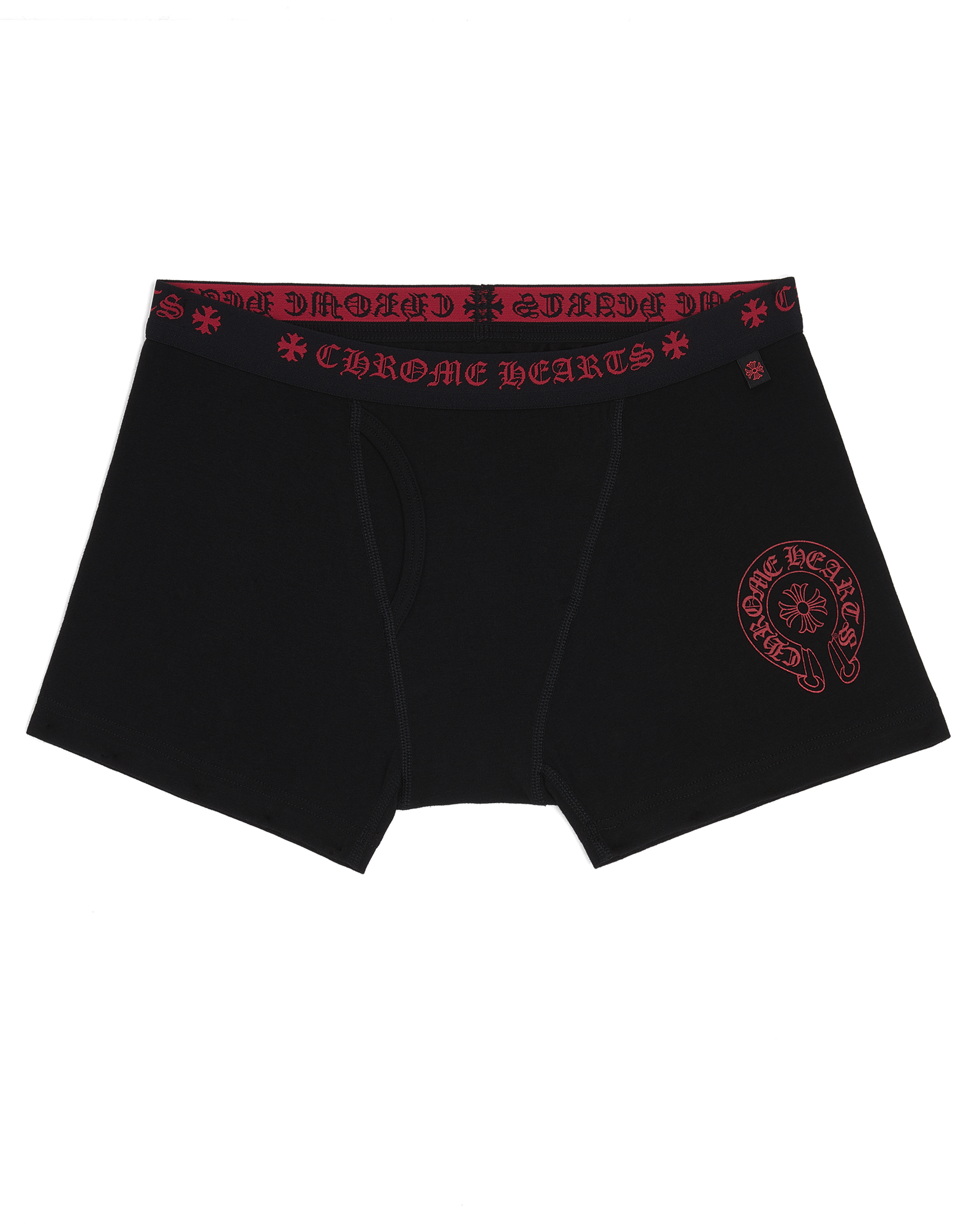 Authentic Chrome Hearts Chrome Hearts Black Cotton Boxer Brief – front view