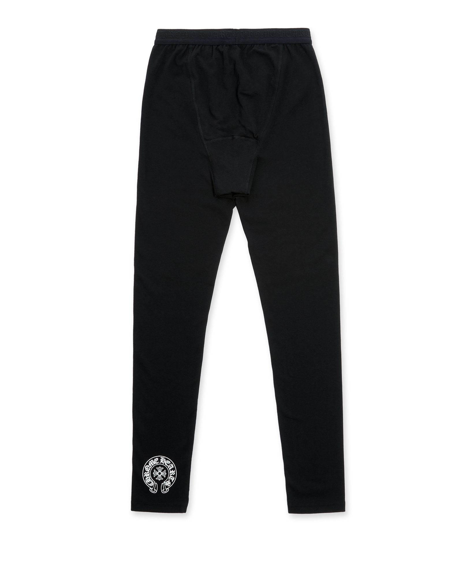 Authentic Chrome Hearts Chrome Hearts Black Cotton Long Johns Leggings – front view