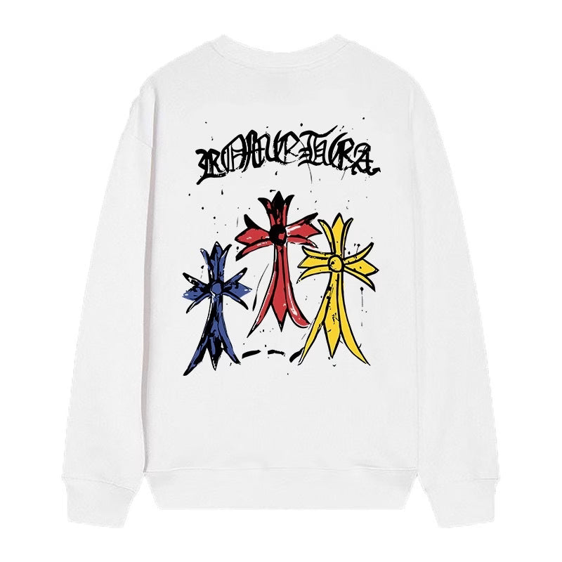 Authentic Chrome Hearts Chrome Hearts Triple Cross Graffiti Long Sleeve – front view