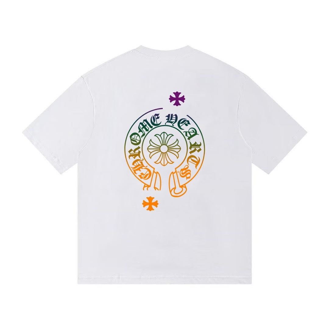 Authentic Chrome Hearts Chrome Hearts Cemetery Cross Horseshoe T-Shirt – front view
