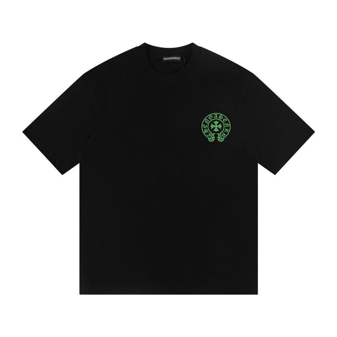 Authentic Chrome Hearts Chrome Hearts Matty Boy Horseshoe Splash Tee Black – front view
