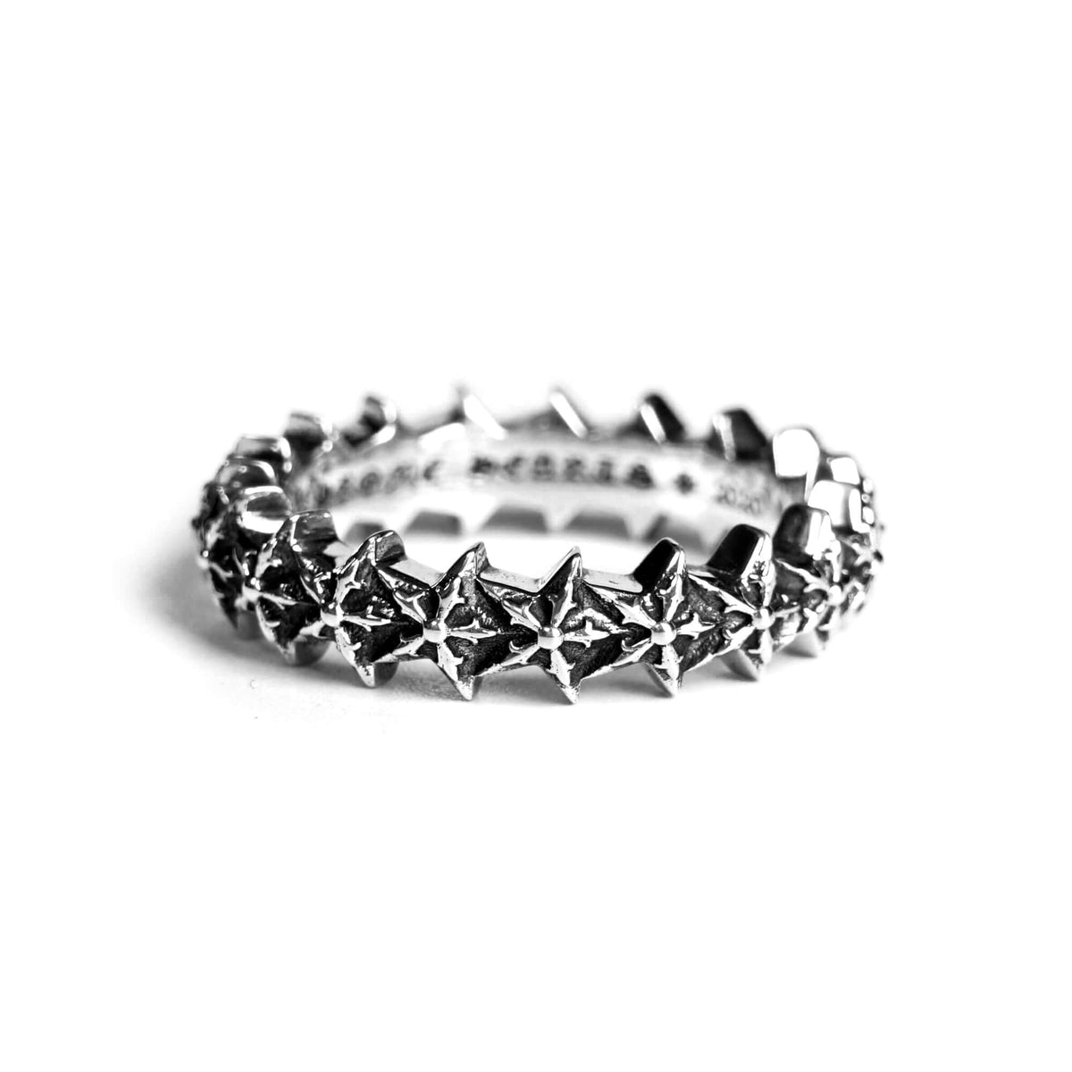 Authentic Chrome Hearts 5 Sided Star Loop Ring – front view