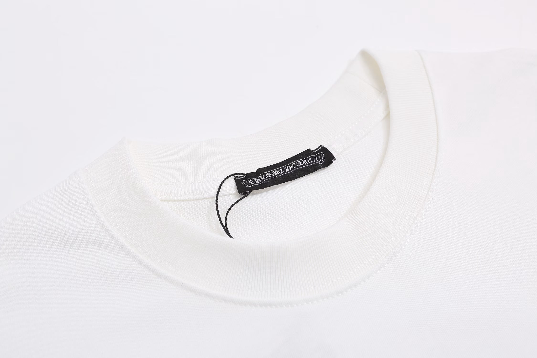 Authentic Chrome Hearts Chrome Hearts Fuck You White Horseshoe Logo Tee – front view