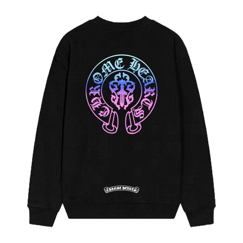 Authentic Chrome Hearts Chrome Hearts Gradient Gothic Logo Black Long Sleeve – front view