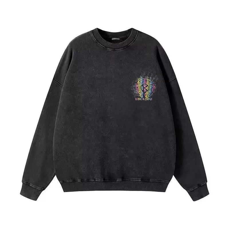 Authentic Chrome Hearts Chrome Hearts Lucky Scroll Sweatshirt Black – front view