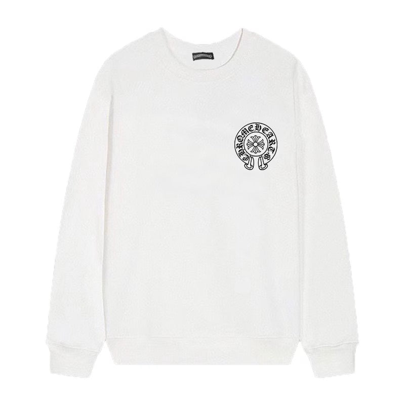 Authentic Chrome Hearts Chrome Hearts Multi Logo Long Sleeve Tee White – front view