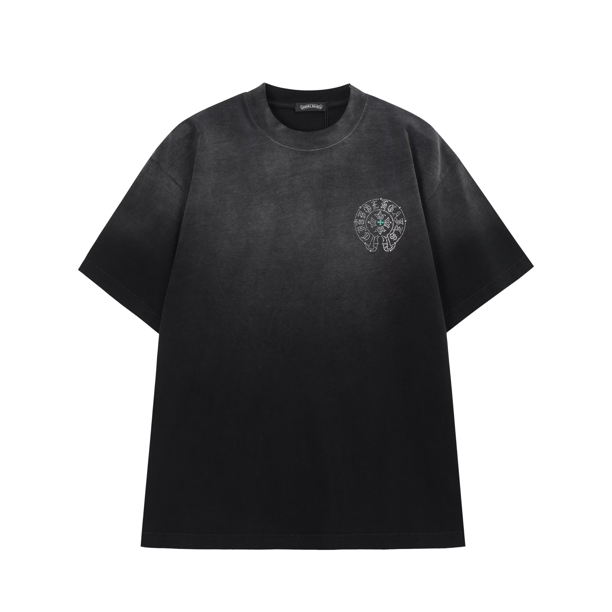 Authentic Chrome Hearts Chrome Hearts Crystal Horseshoe T-Shirt Black – front view