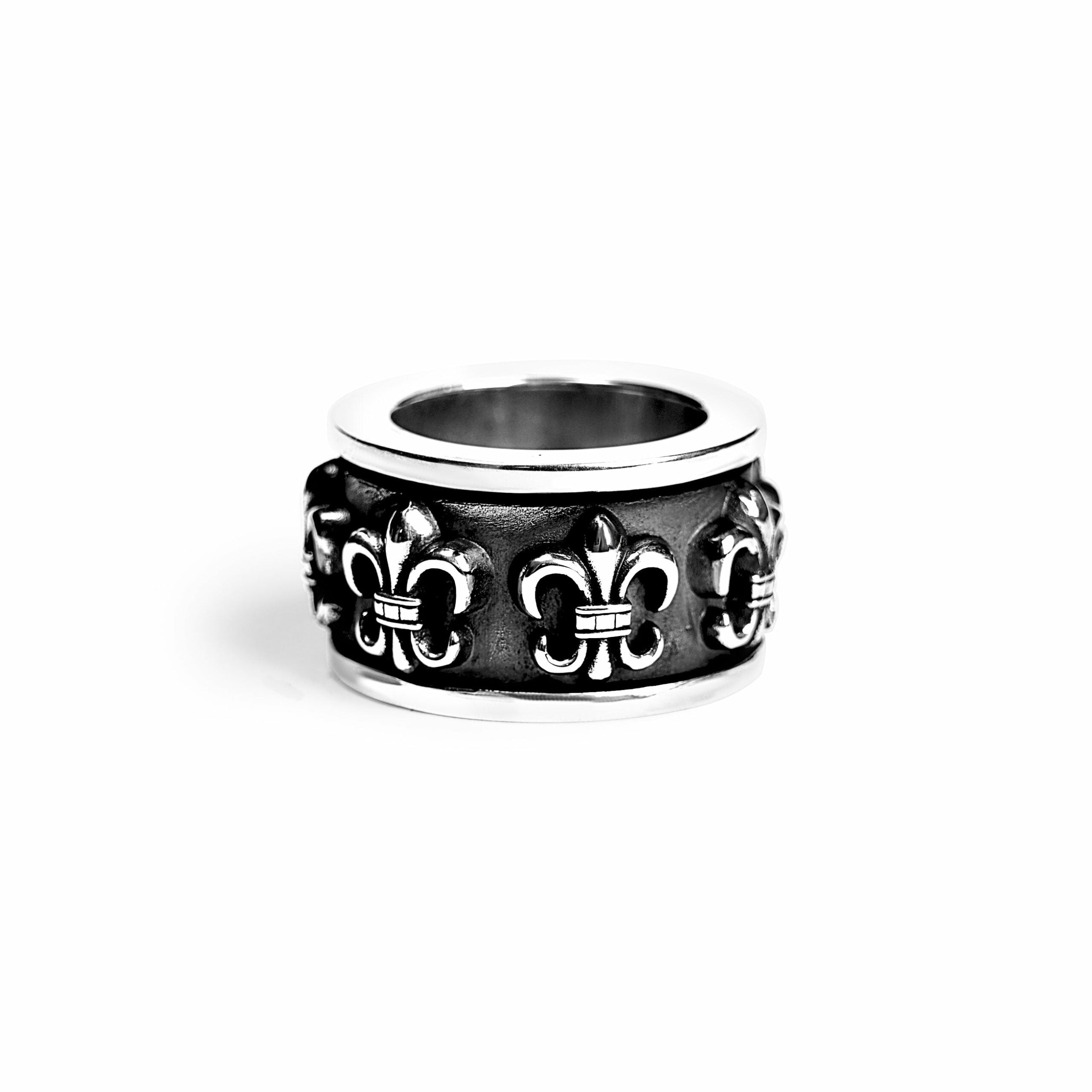 Authentic Chrome Hearts BS Fleur Spinner Ring – ring front view