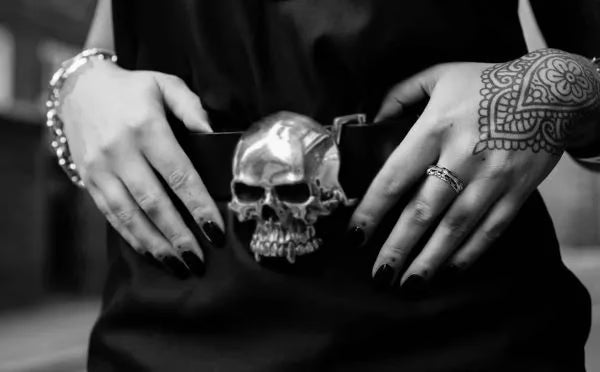 Authentic Chrome Hearts Baby Classic Floral Cross Ring – front view