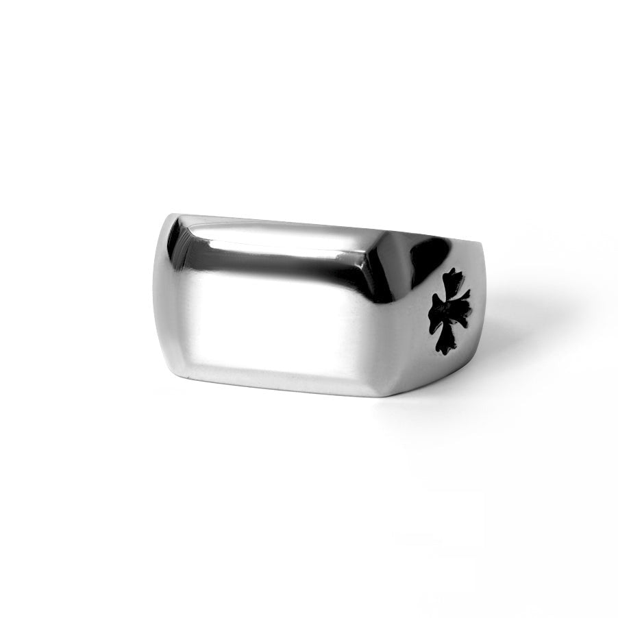 Authentic Chrome Hearts Big Pj Cross Ring – ring front view