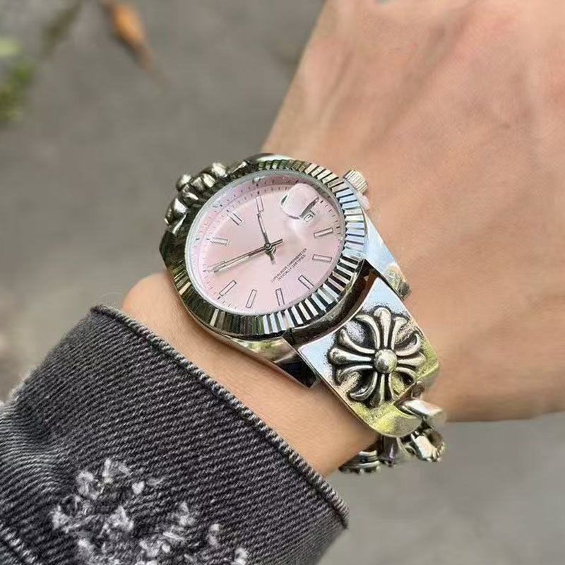 Authentic Chrome Hearts Black And Red Chrome Hearts Watch – front view
