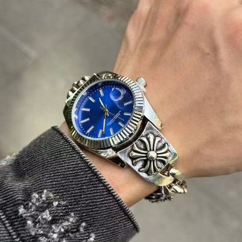 Authentic Chrome Hearts Black And Red Chrome Hearts Watch – front view