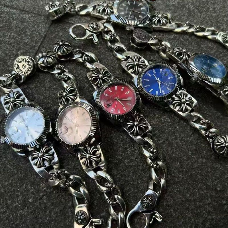Authentic Chrome Hearts Black And Red Chrome Hearts Watch – watch front view