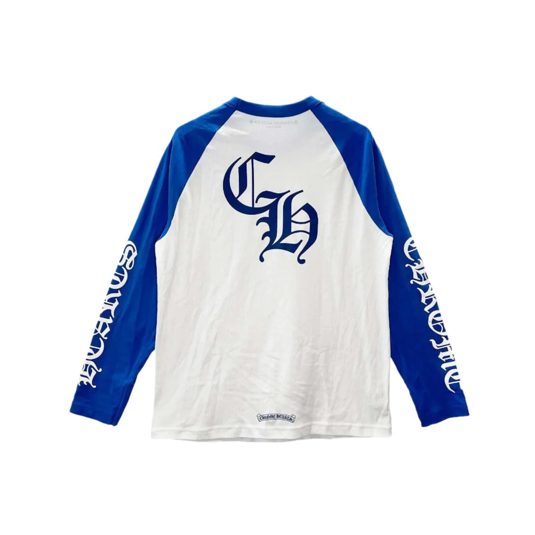Authentic Chrome Hearts Blue Chrome Heart Shirt – front view