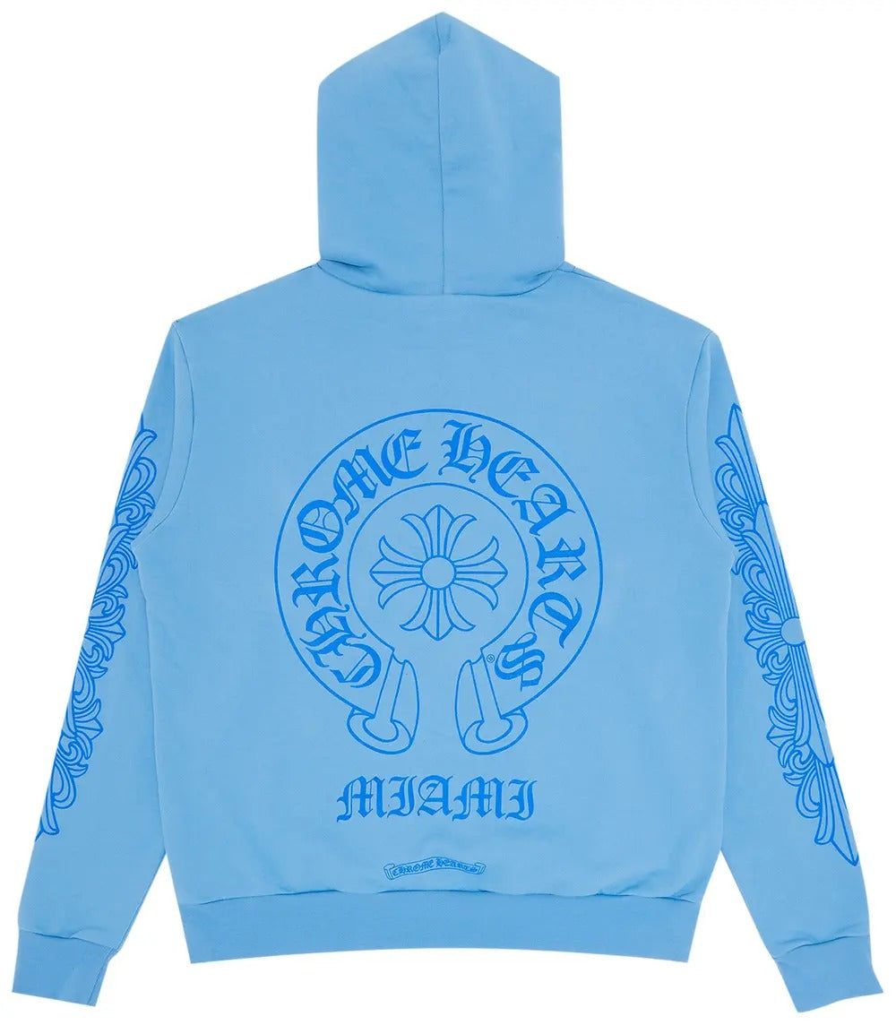 Authentic Chrome Hearts Blue Chrome Hearts Hoodie – hoodie front view