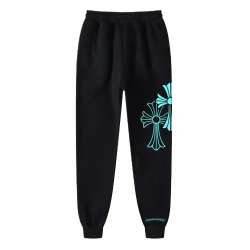 Authentic Chrome Hearts Chrome Hearts Sweatpants Blue Triple Cross – front view