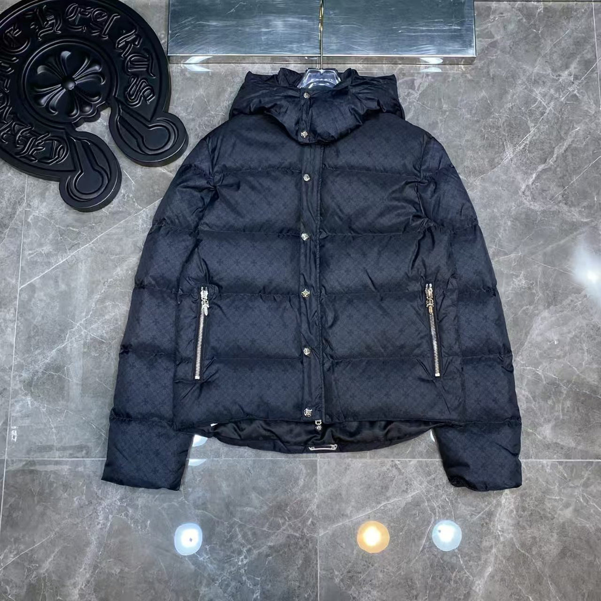 Authentic Chrome Hearts CHROME HEARTS Down Jackets Black – front view
