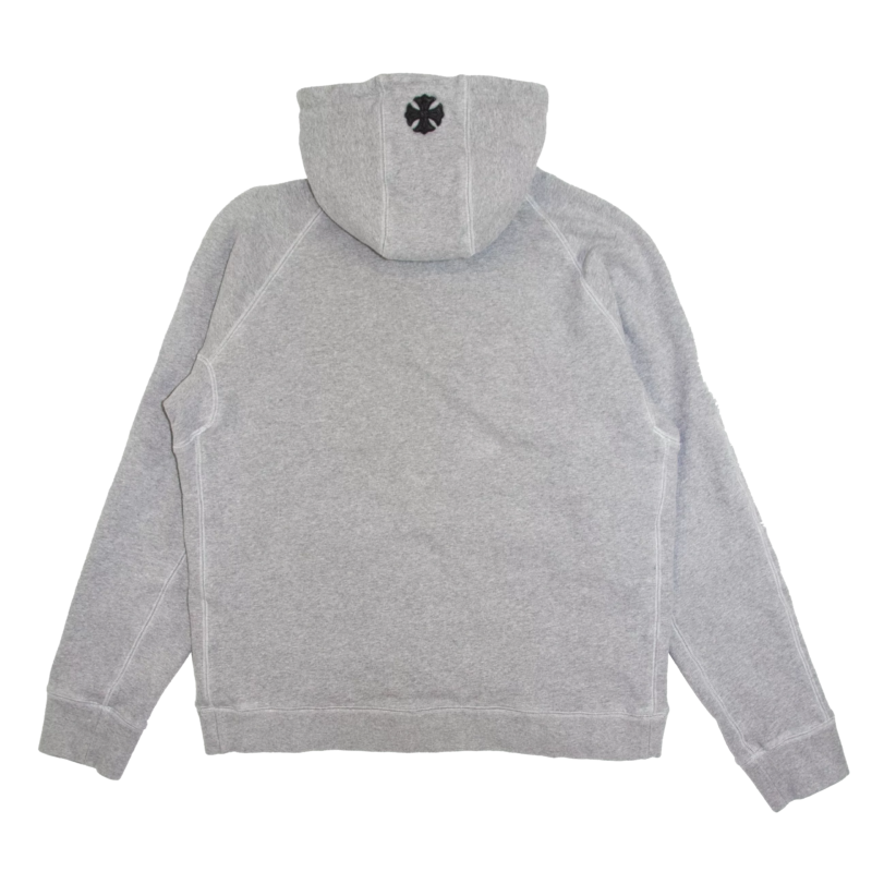 Authentic Chrome Hearts Leather Patch Fuck You Hoodie – hoodie detail close-up