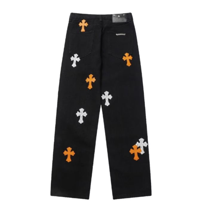 Authentic Chrome Hearts CH Crow Hearts Jeans – front view