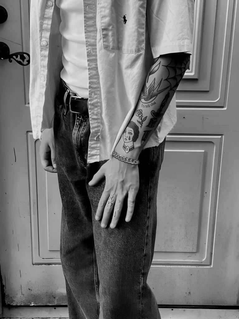 Authentic Chrome Hearts Babyfat Fancy Chain Clip Bracelet – front view