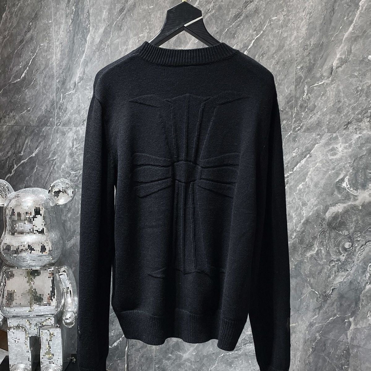 Chrome Hearts Black Long Sleeve Sweater – shirt front view