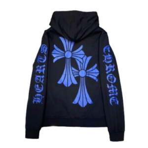 Authentic Chrome Hearts Chrome Hearts Blue Emblem Hoodies – front view