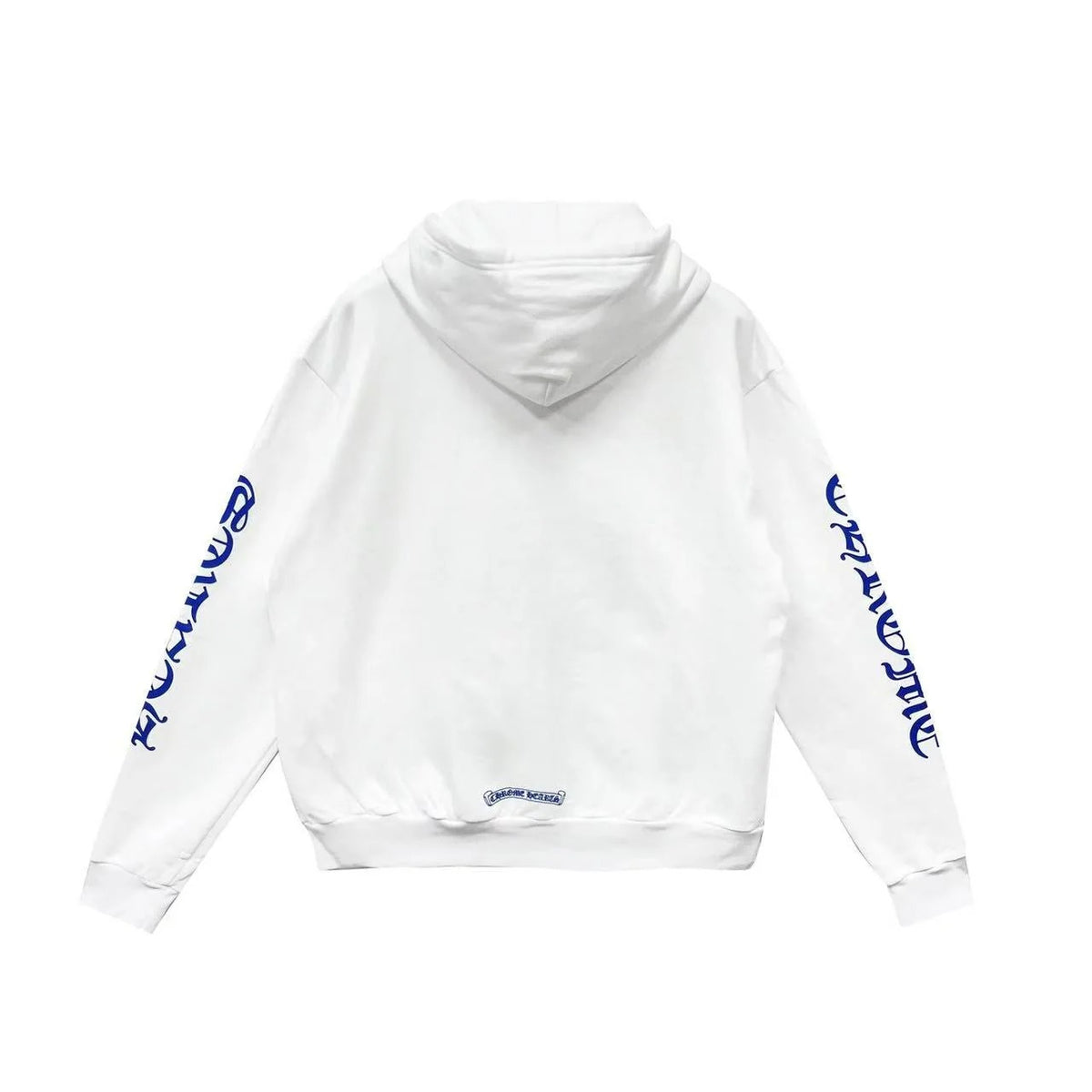 Authentic Chrome Hearts Chrome Hearts Blue Scroll White Zip Up Hoodie – front view
