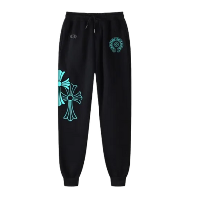Chrome Hearts Blue Triple Cross Sweatpants – pants front view