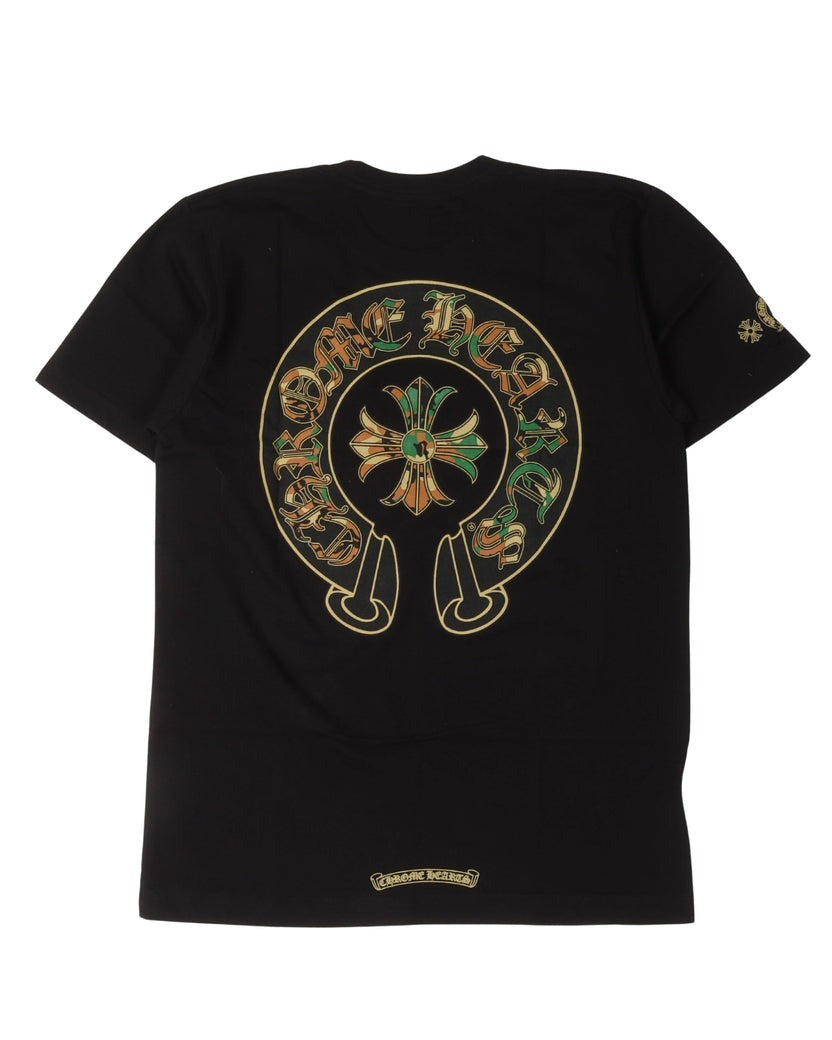 Chrome Hearts Camouflage Cemetery Cross Pocket Tee – shirt front view
