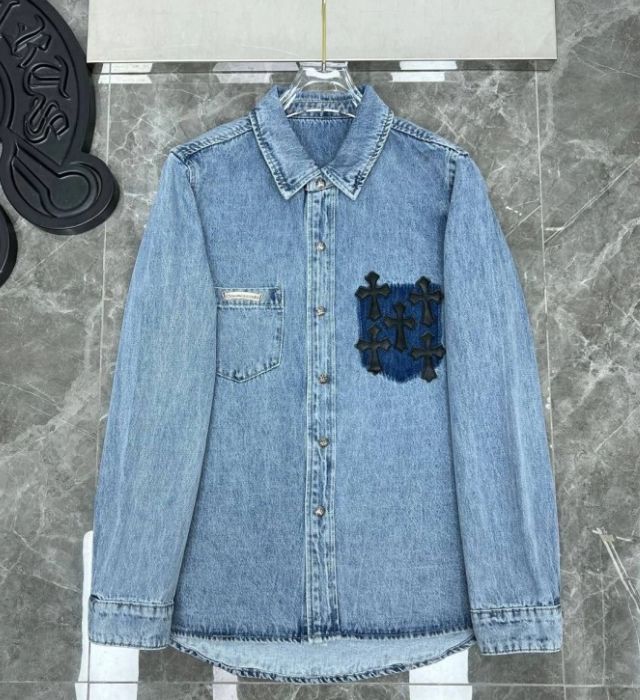 Chrome Hearts Casual Denim T Shirt – shirt front view
