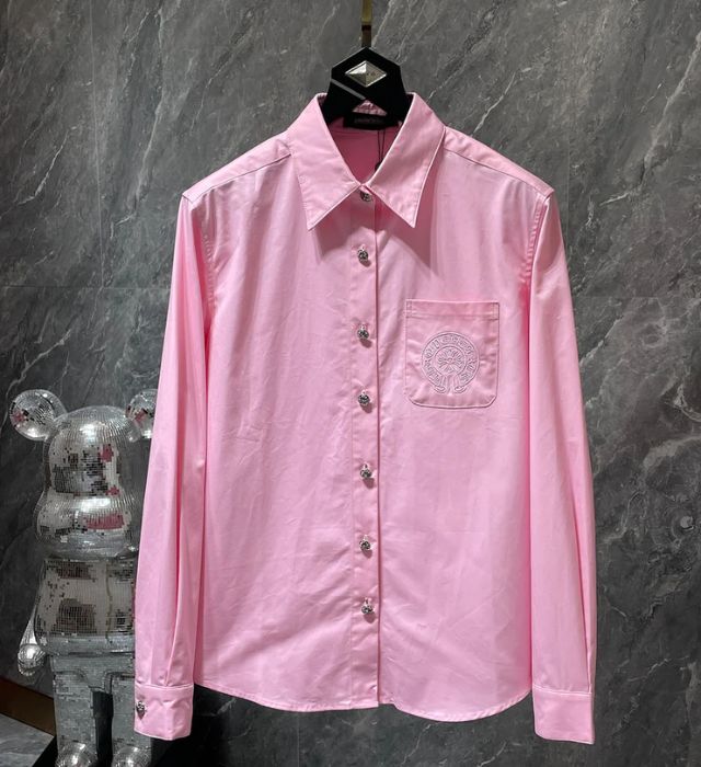 Authentic Chrome Hearts Chrome Hearts Casual T-Shirt Pink – front view