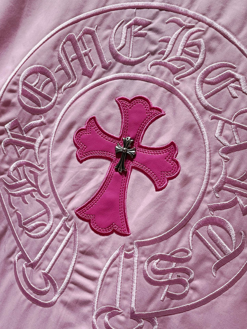 Authentic Chrome Hearts Chrome Hearts Casual T-Shirt Pink – front view