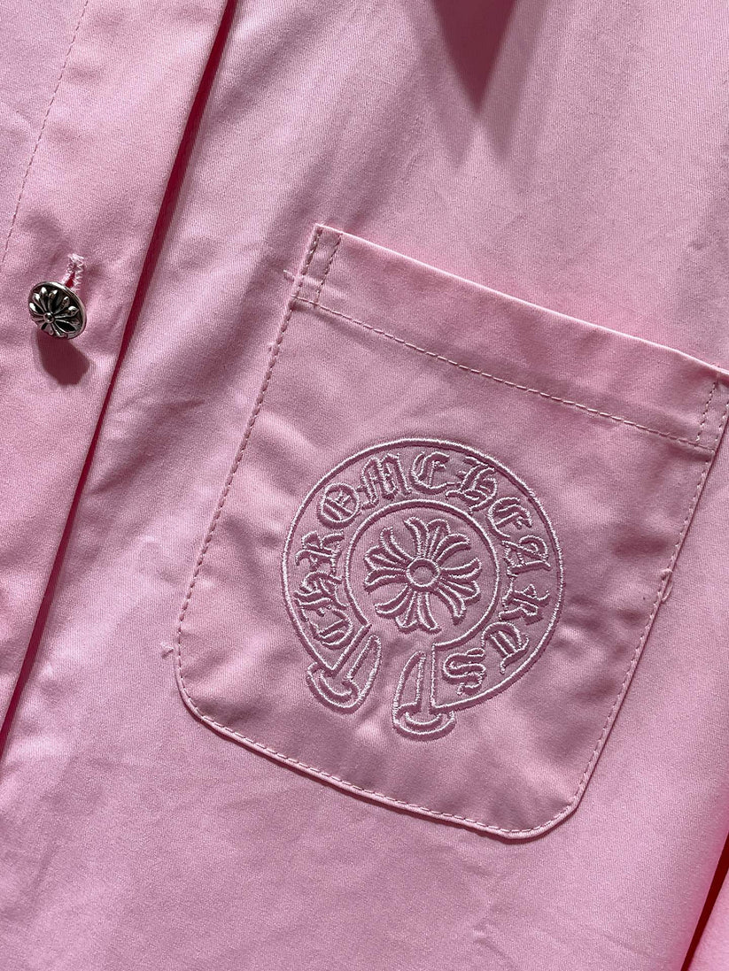 Authentic Chrome Hearts Chrome Hearts Casual T-Shirt Pink – front view