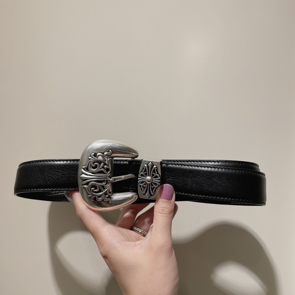 Chrome Hearts Classic 3-Piece Belt – belt front view
