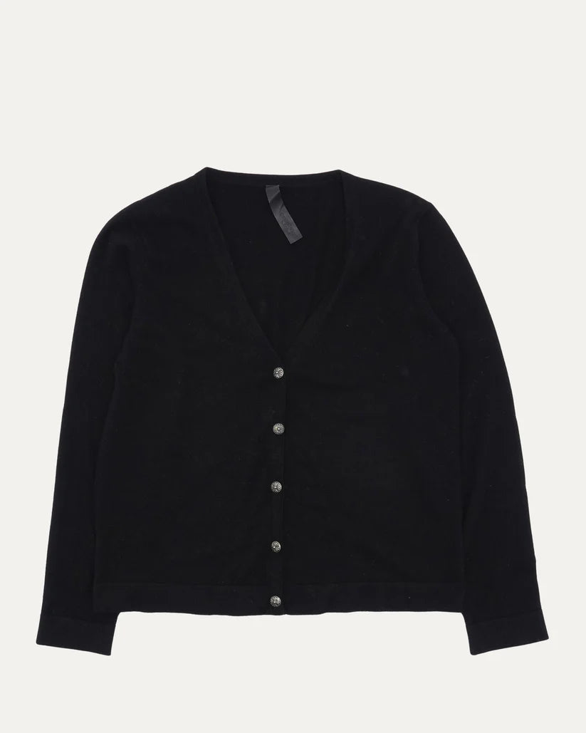 Chrome Hearts Cross Patch Cashmere Cardigan – hoodie front view