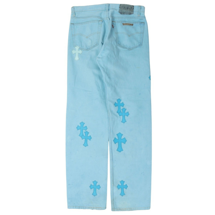 Authentic Chrome Hearts Chrome Hearts Cross Patch Drake Jeans – front view