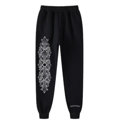 Authentic Chrome Hearts Chrome Hearts Cross Pattern Sweatpants – front view